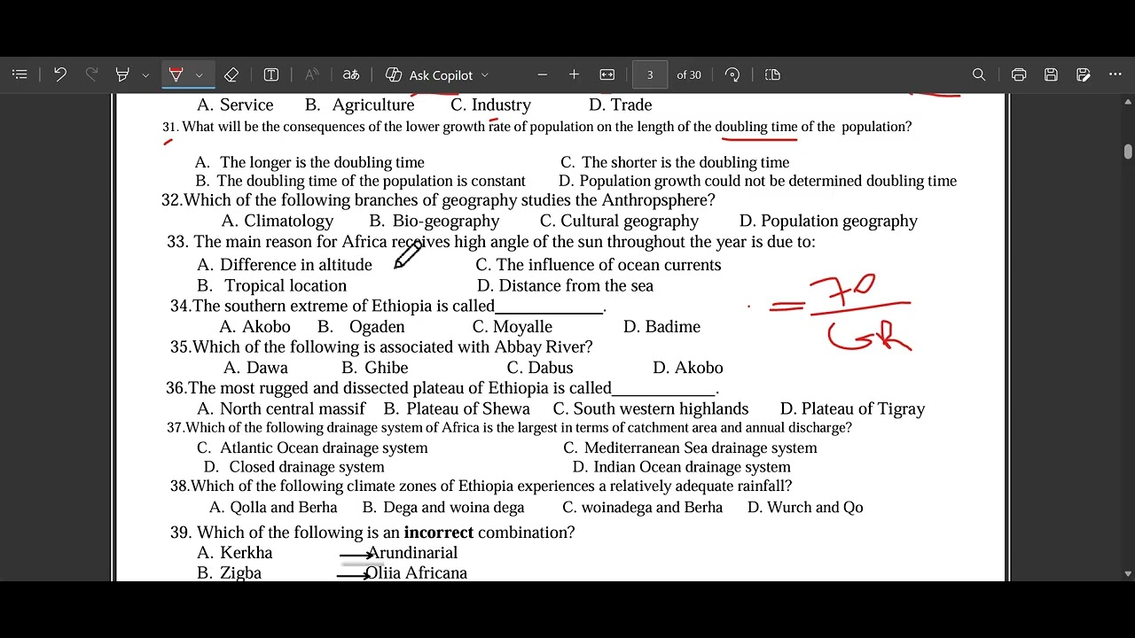 GEOGRAPHY ENTRANCE  exam for whole remedial and grade 12 students