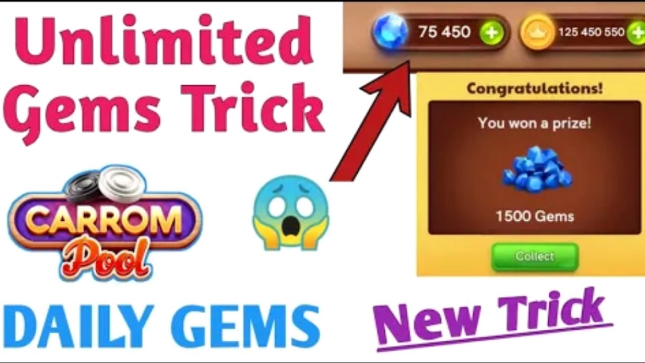 Carrom Pool Unlimited Gems Trick | Earn Unlimited Coins and Gems Daily🫠