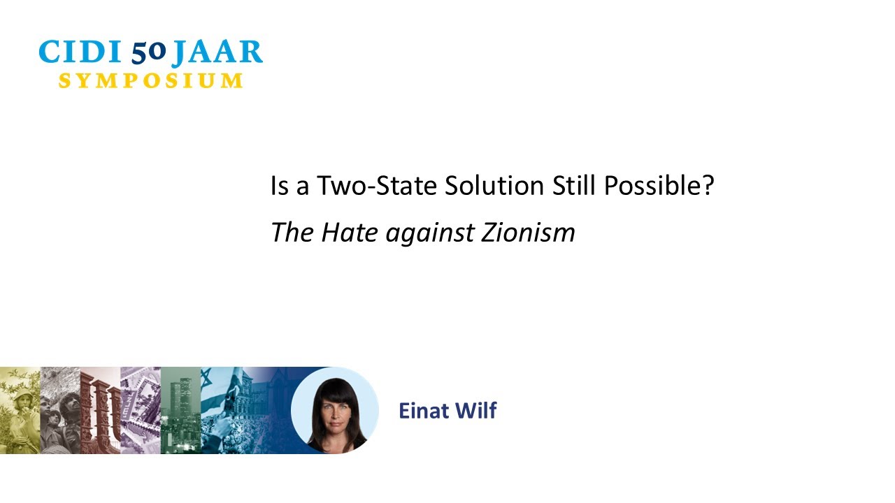Einat Wilf speaks on Is a Two-State Solution Still Possible? The Hate against Zionism
