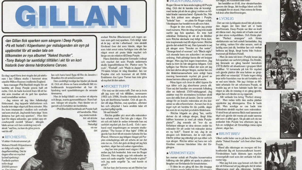 IAN GILLAN - Fælledparken, Copenhagen, Denmark July 1990 (Cassette)