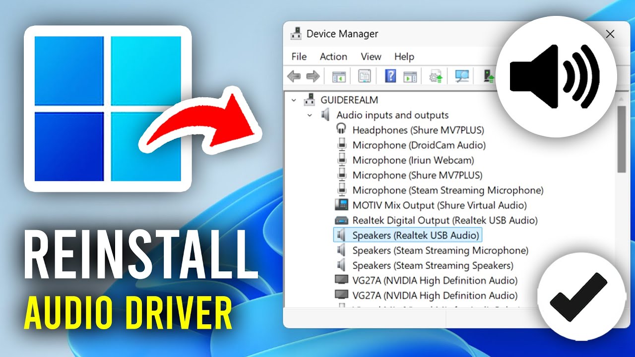 How To Reinstall Audio Drivers In Windows 11 & 10 - Full Guide