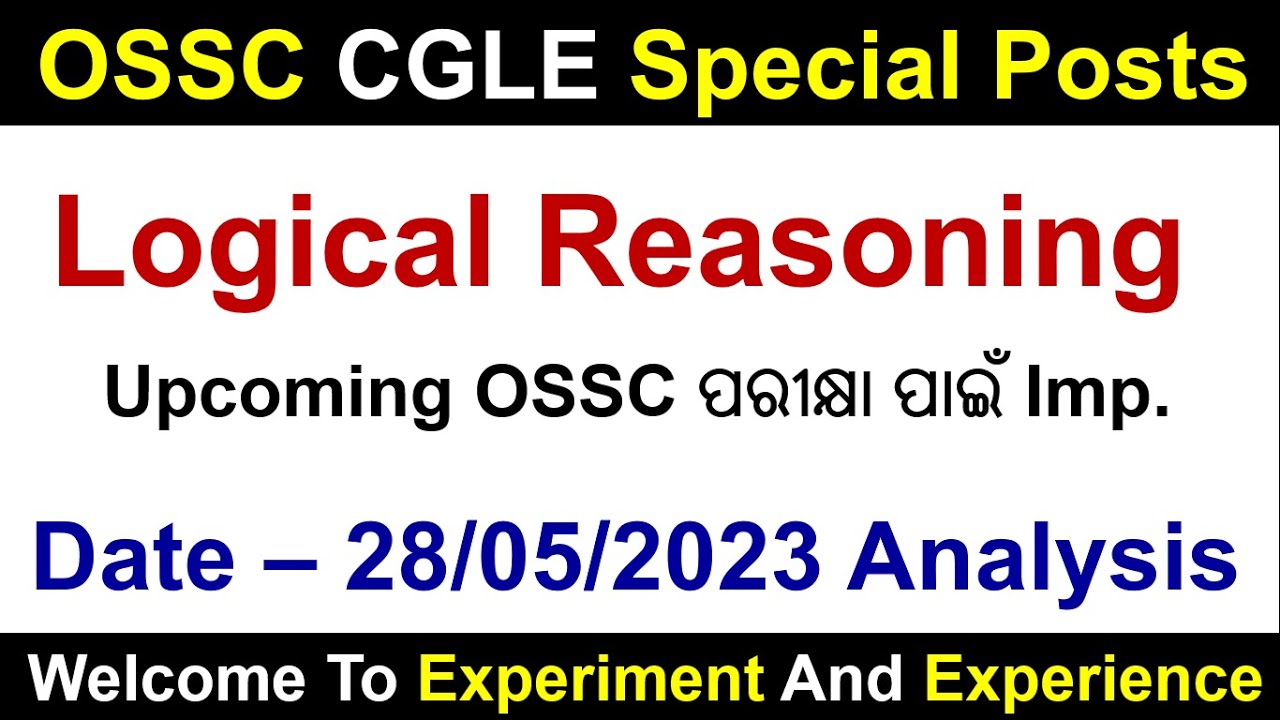 OSSC Specialist Post Reasoning Paper Analysis | #ossc #osscexam