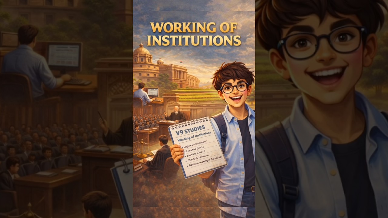 Working of Institutions | Class 9 Civics | V9 Studies | Quick Revision