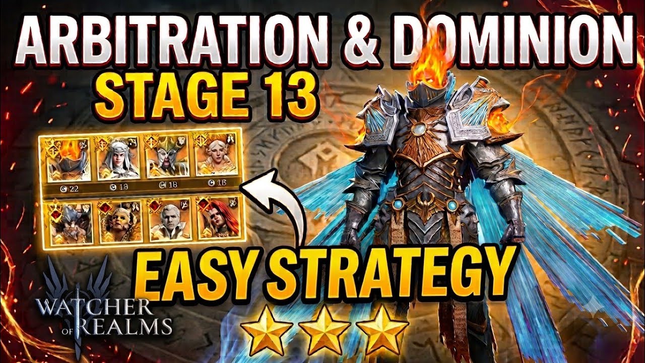 Arbitration and Dominion Faction Trial | Stage 13 | Easy Strategy | No POD | Watcher of Realms. 