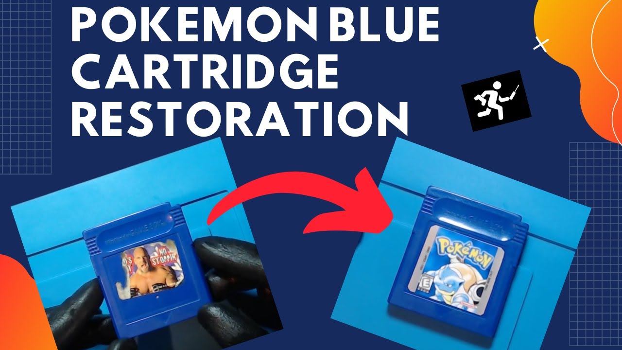 How to restore a Gameboy Cartridge and Label - Pokemon Blue