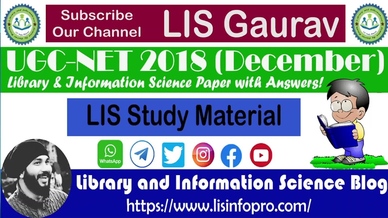 UGC/NTA NET PAPER DECEMBER 2018 LIBRARY SCIENCE (PART-II)- BY GAURAV BOUDH