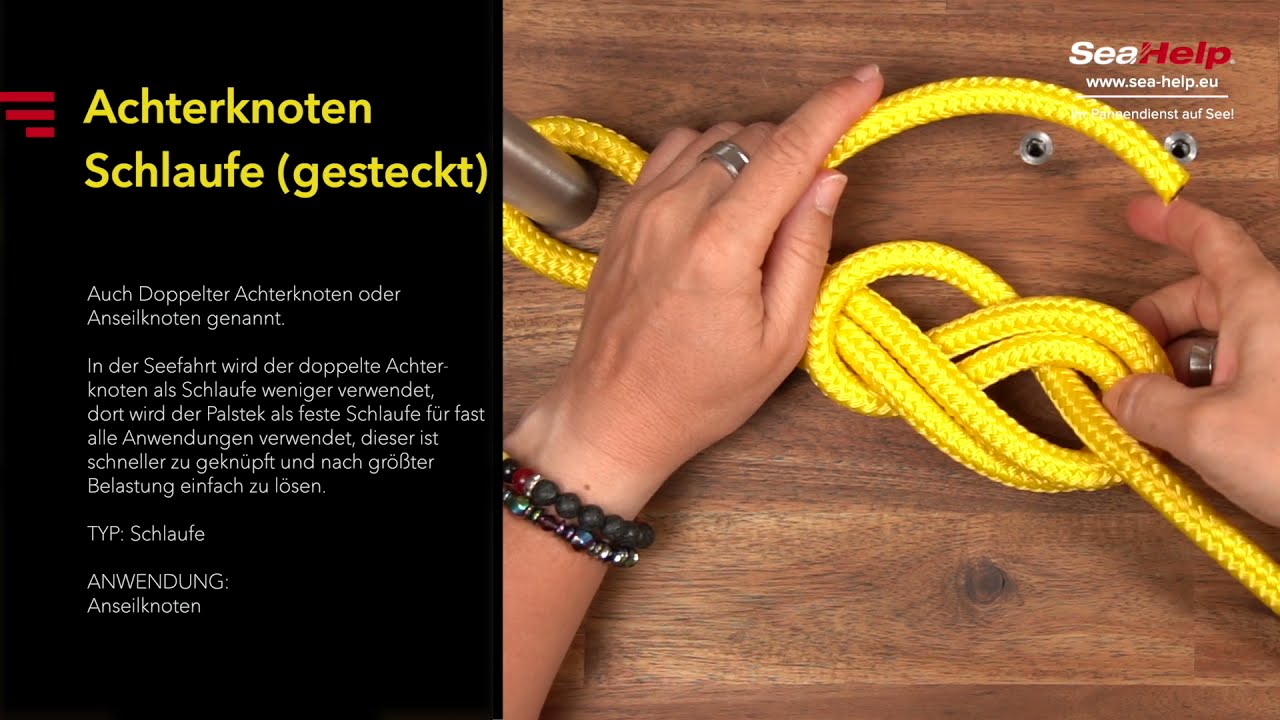 Achtknoten Schlaufe gesteckt (Achterschlaufe)