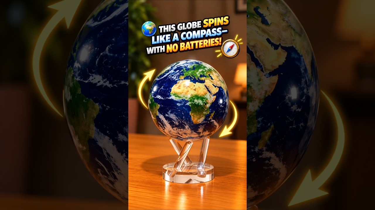 🌍 THIS GLOBE SPINS LIKE A COMPASS&mdash;WITH NO BATTERIES! 🧭