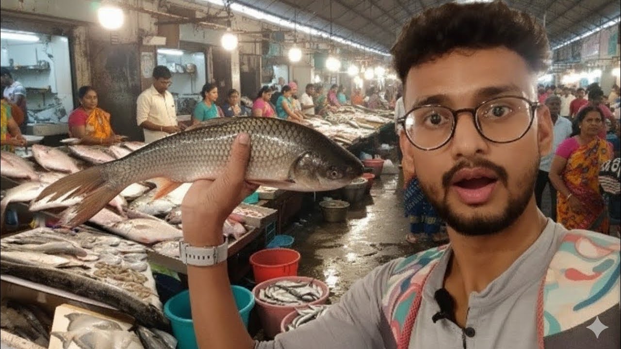  इतनी बड़ी मछली 🐠 अकेला खा गया 🤤😃|| Big Fish Market in Mumbai Virar|#fish#vlog#fishmarket #fishing