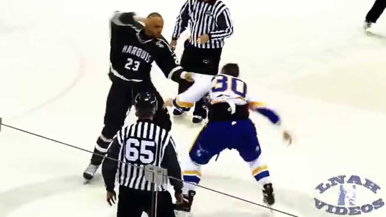TKO David Starenky Predateur de Laval vs Sean McMorrow Marquis de Jonquiere LNAH  09-01-2015