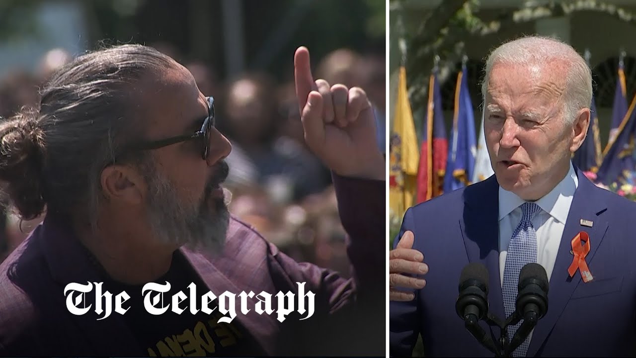 Biden heckled by Parkland shooting victim's father during gun control speech