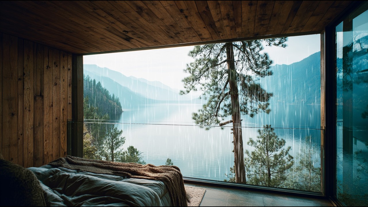 Sleep Instantly with Heavy Rain on Lake | Deep Sleep Ambience for Insomnia