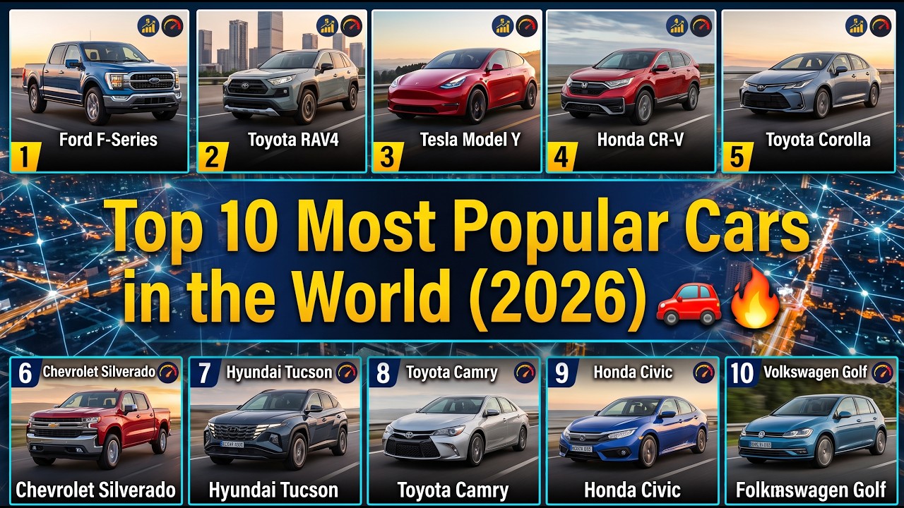 Top 10 Most Popular Cars in the World (2026) 🚗🔥
