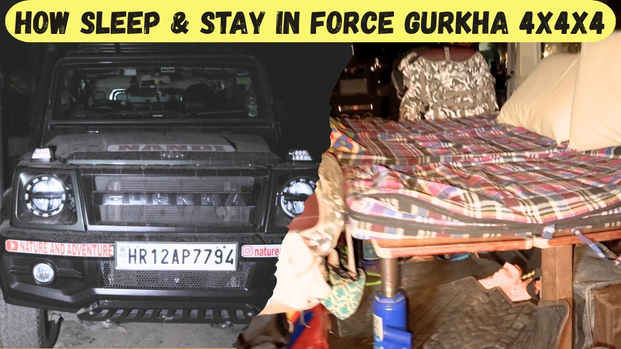 Force Gurkha 4x4 Campervan Mobile Home Bed Setup Stay Shimla Himalayas