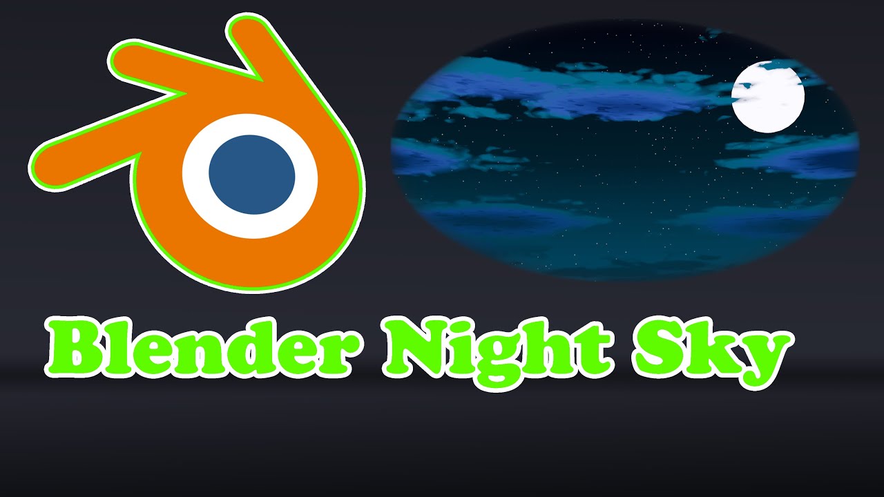 Blender stylized night sky