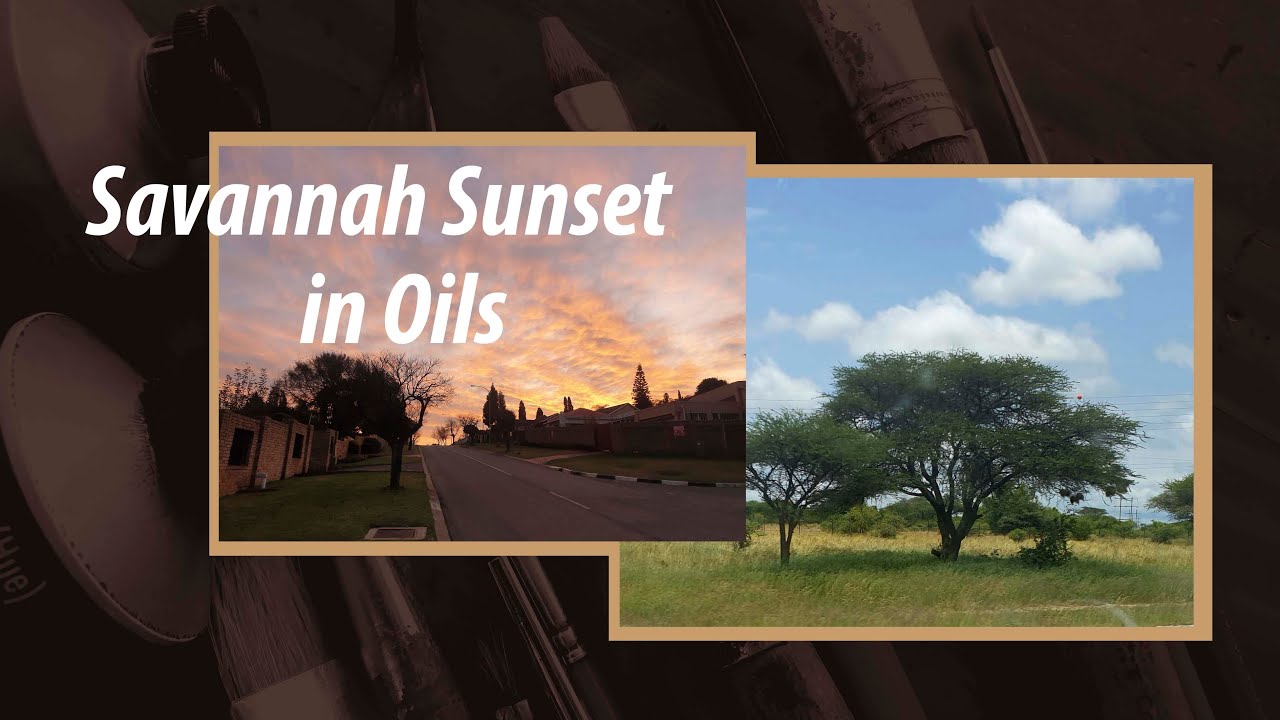Epic sunset with realistic Acacia Trees