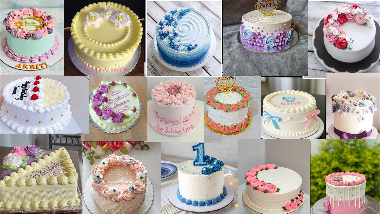 🧈Butter Cream Cake Designs/Cake Decorating For Beginners/Simple Cake Design Photos
