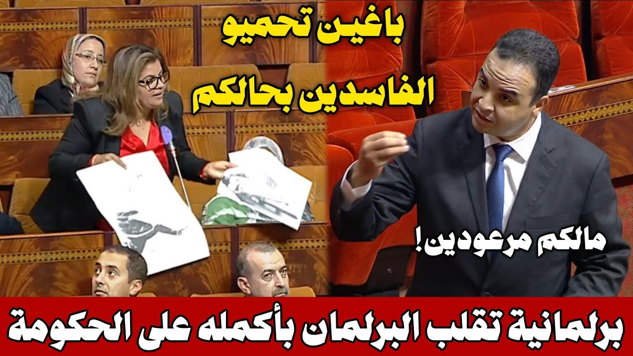 برلمانية تقلب البرلمان بأكمله على الحكومة : سحبتو القوانين حيث مرعودين و باغين تحميو الفاسدين بحالكم