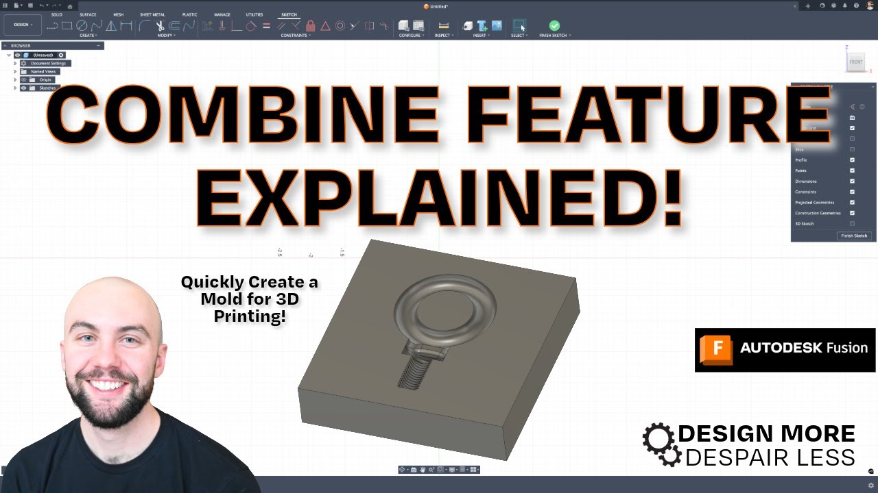 Fusion Combine Feature Explained: Subtracting Bodies for Molds and 3D Printing