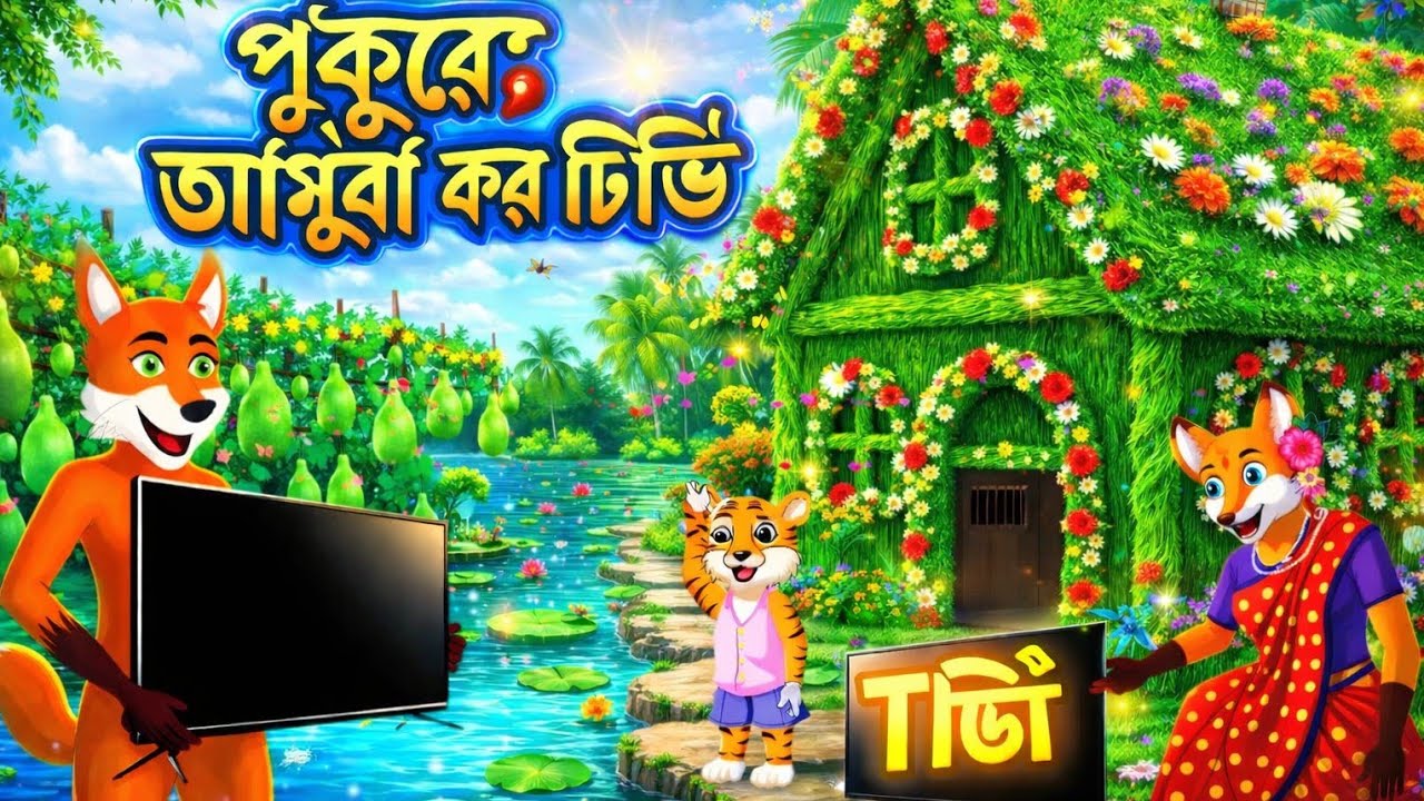 লাও পুকুরে জাদুর টিভি। Fox Cartoon। Rupkothar golpo। Bangla Cartoon।cartoon। cartoon on