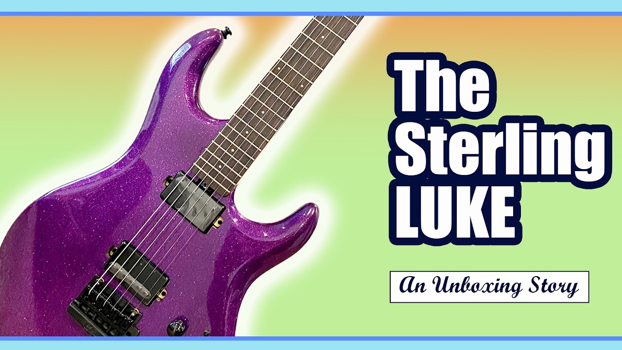 Распаковка гитары Sterling Luke (цвет Purple Sparkle): она могла бы прийти в лучшем состоянии.