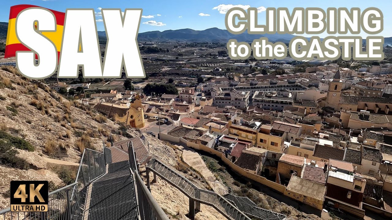 I CLIMBED to the CASTLE on a Walking Tour of HISTORIC Sax Alicante Spain