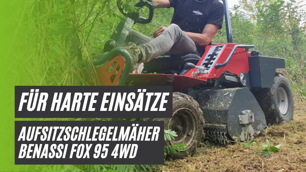 Aufsitz Schlegelmäher mit Allradantrieb - Für harte Einsätze - Benassi FOX 95 4WD