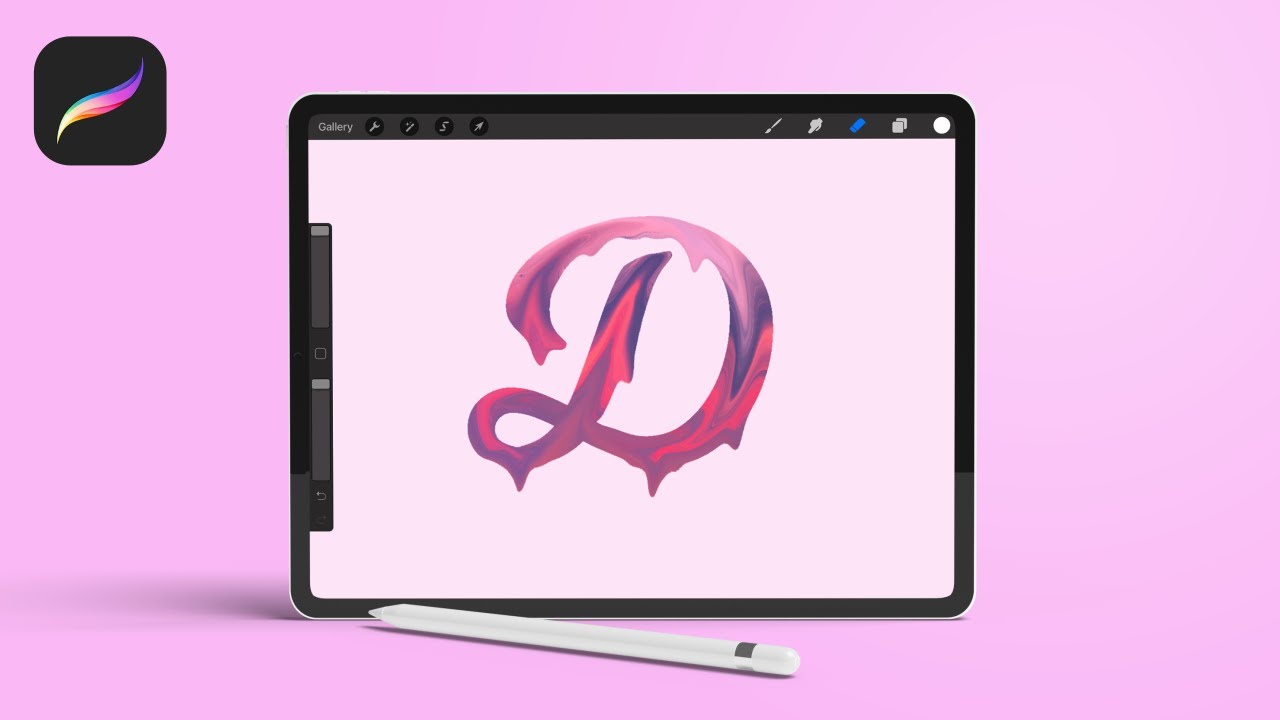 Создайте эффект текста с капающей краской с помощью Procreate