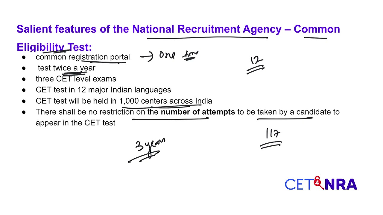 Everything you need to know about NRA CET