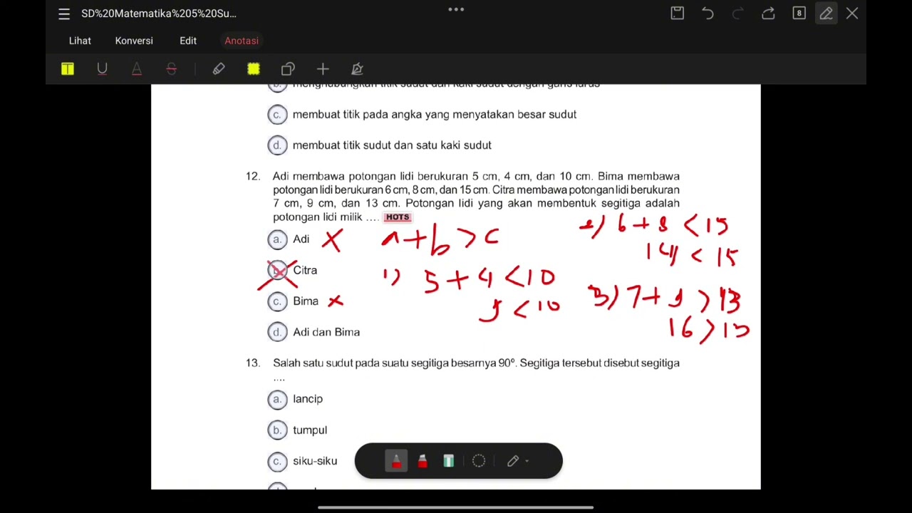 Pembahasan Soal Asesmen Sumatif Tengah Semester Kelas 5 SD Mata Pelajaran Matematika 