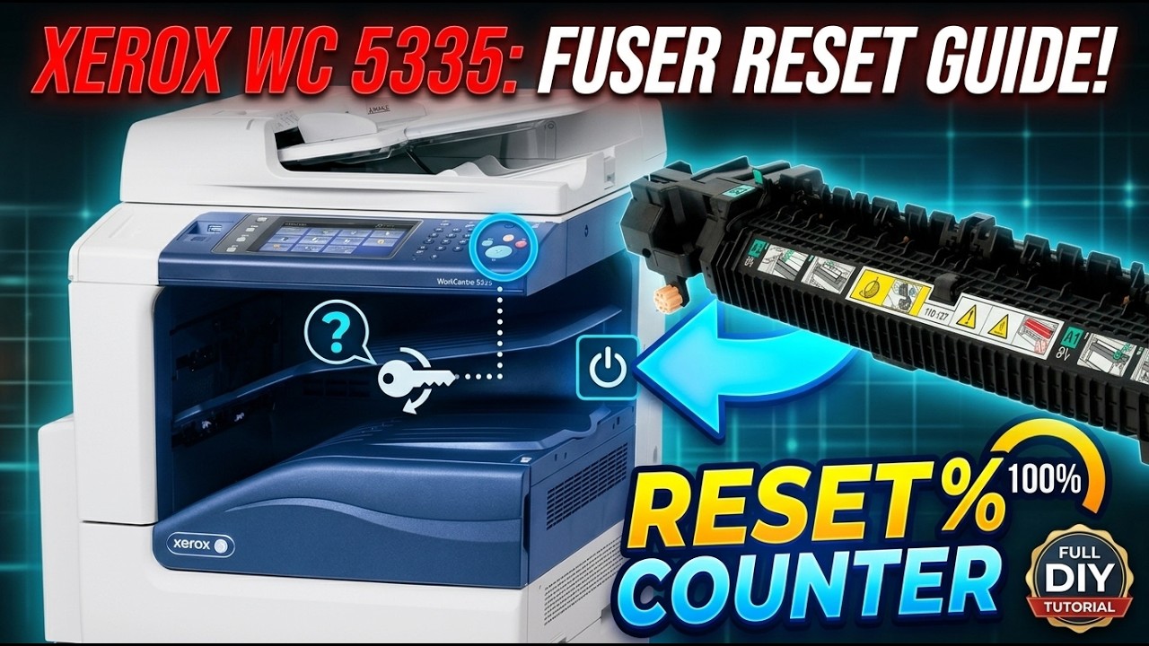 Xerox WC 5335 reset counter fuser unit #xerox #printer