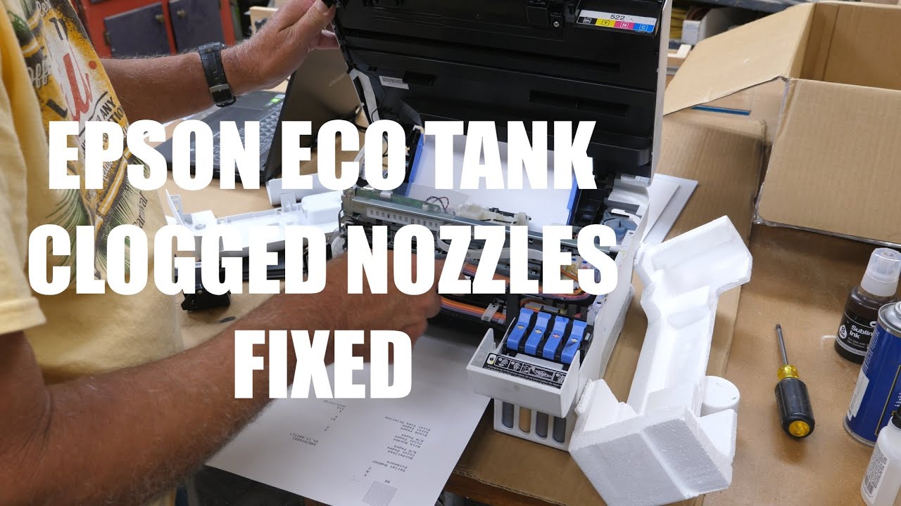 Устранение засорения дюз Epson Eco Tank
