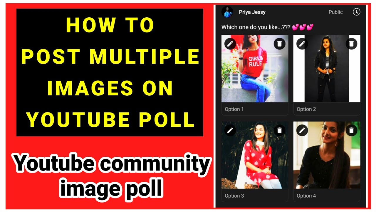 How to post multiple images on YouTube community poll 🤔|| Youtube new update 🔥🔥🔥|| #shorts