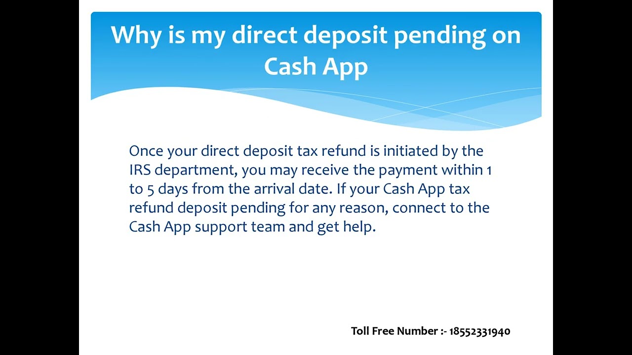 cash app tax refund direct deposit pending