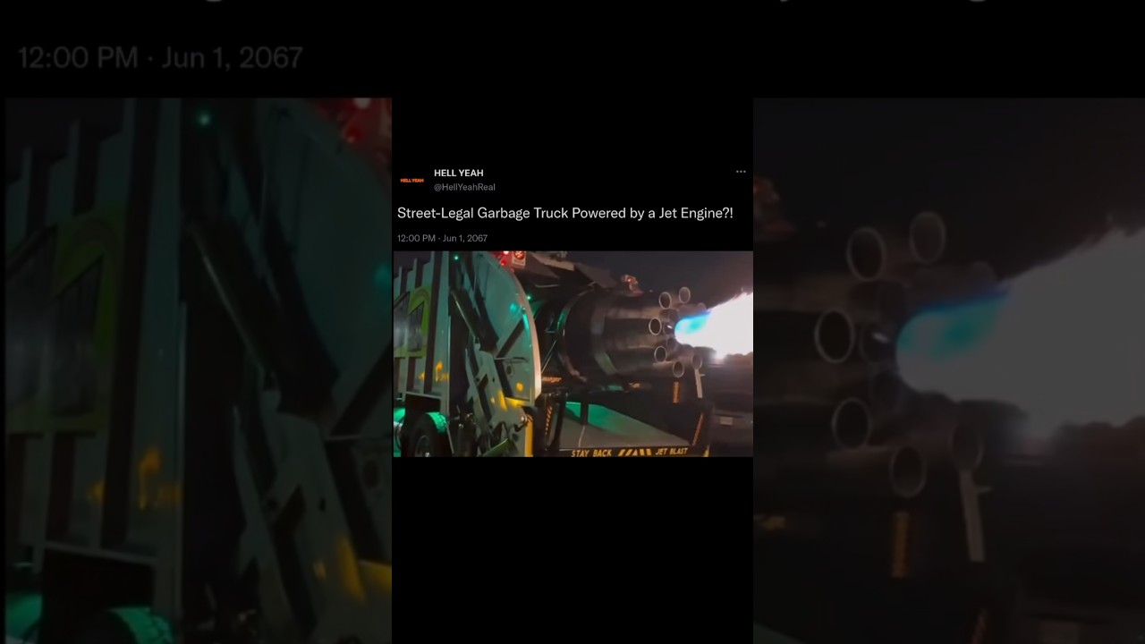 Garbage Truck With Pratt & Whitney Jet Engine Hits 200 MPH! 