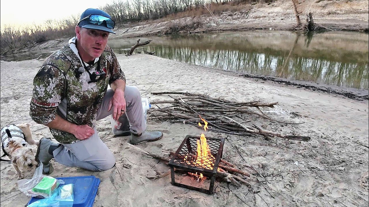 Boat Camping MILES FROM ANYWHERE!!! (Campfire Cooking)