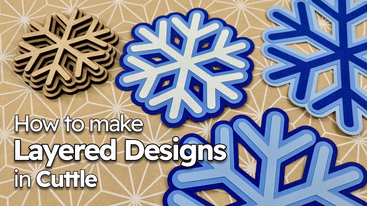 Make a Simple Layered Snowflake in Cuttle