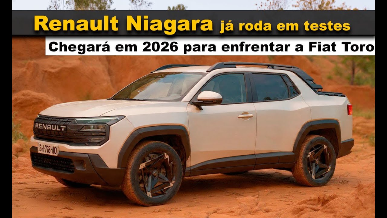Renault Niagara já roda em testes, ela chegará em 2026 para enfrentar a Fiat Toro