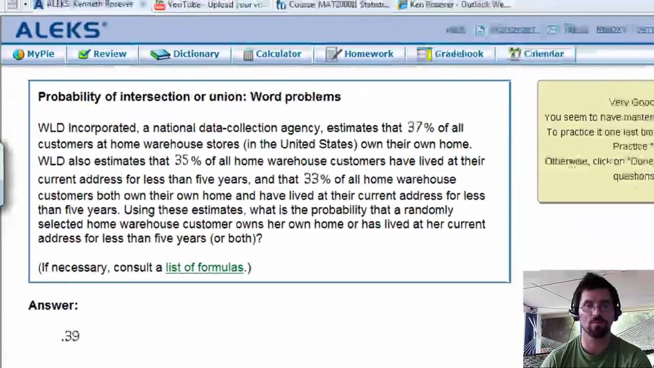 Probability of intersections or unions - word problems proj.mp4