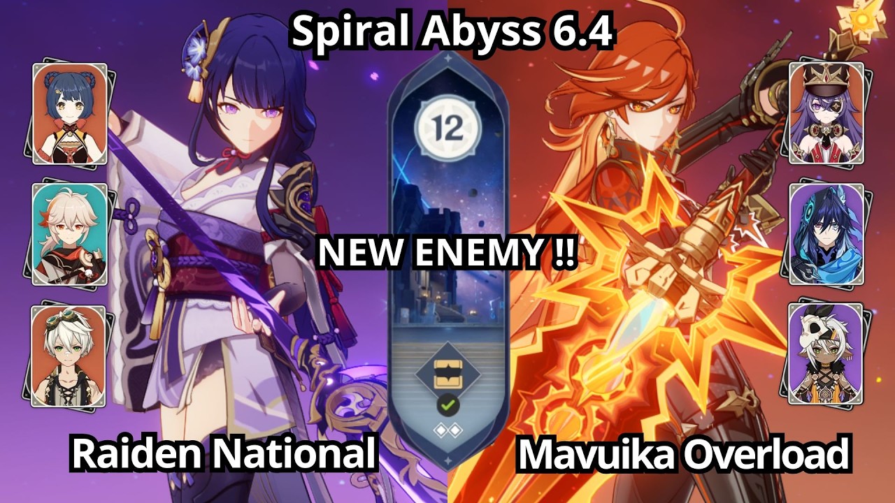 NEW !! C0 Raiden National & C0 Mavuika Overload - Spiral Abyss Floor 12 Genshin Impact 6.4