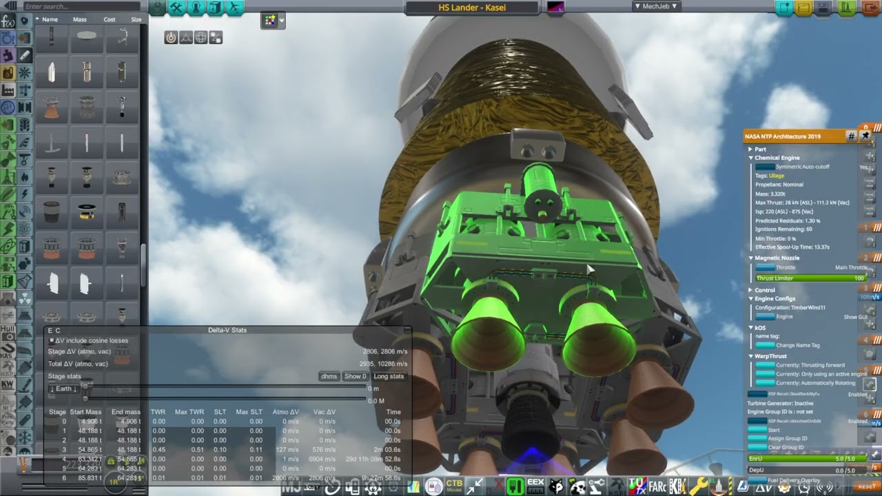 On the Pure Bimodal NTP-Electric Setup (RO in KSP 1.12)