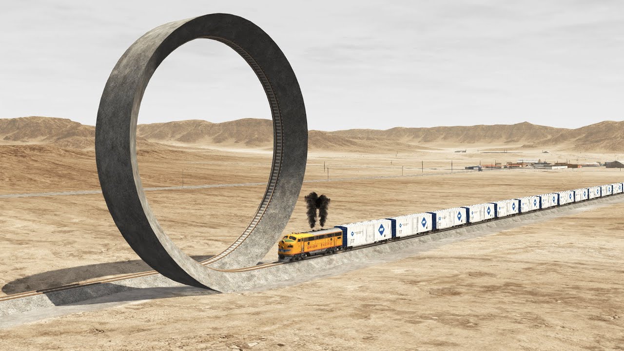 Trains vs Vertical Loop &ndash; BeamNG.Drive