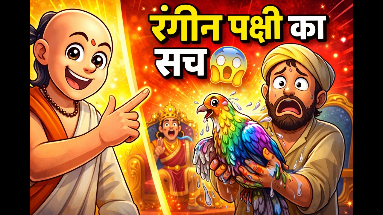 नकली रंगीन पक्षी का राज खुला| तेनालीराम की मजेदार कहानी @StoryTalesToon24 #tenali #bedtimestories