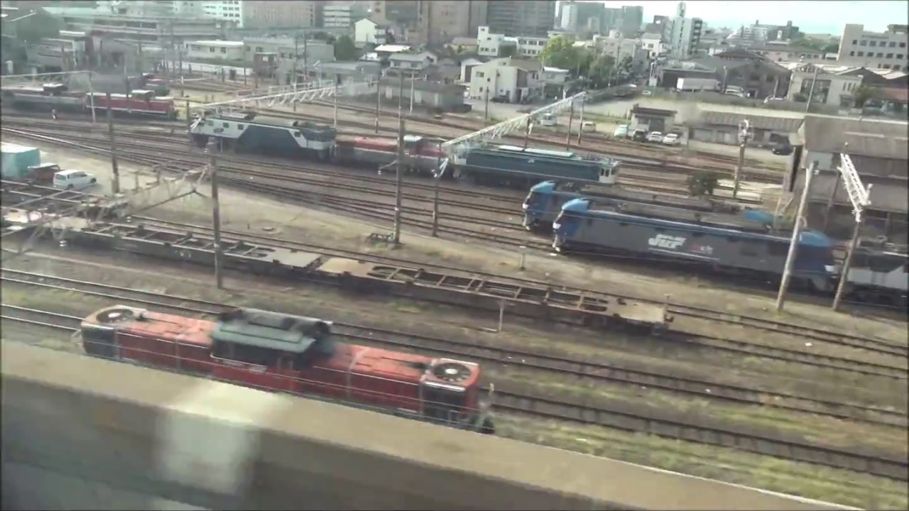【30年前と比較・加速度の違いに驚愕】山陽新幹線岡山発車　1985年と2018年撮影　山陰迂回貨物用のDD51の姿も