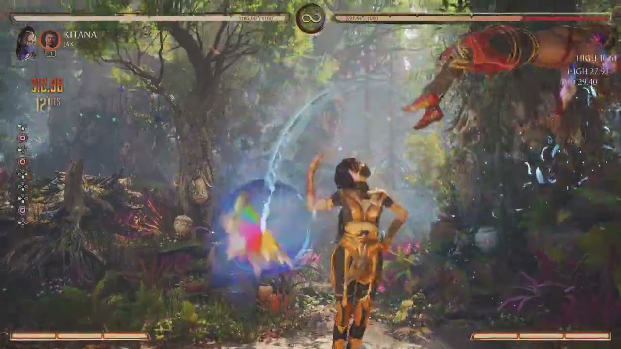 Kitana Jax Optimal 56% Corner Combo!🔥💙