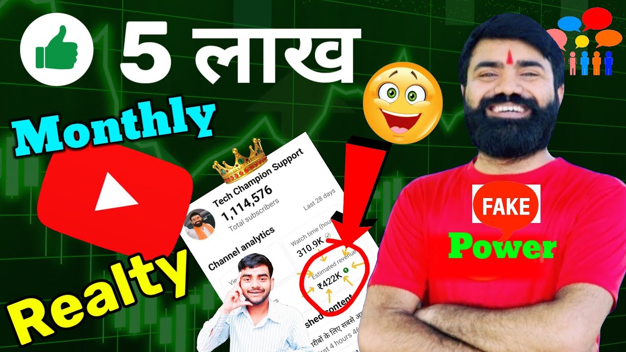 😡Fake Power @YoutubeWaleBaba86= Tech Champion Support Erning Exposed, Tech Category ki Erning