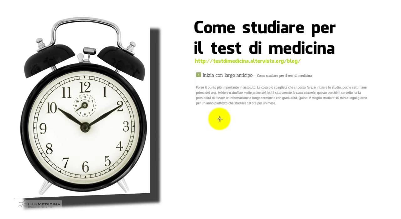 Come studiare per il test di medicina. 1) Iniziare con largo anticipo
