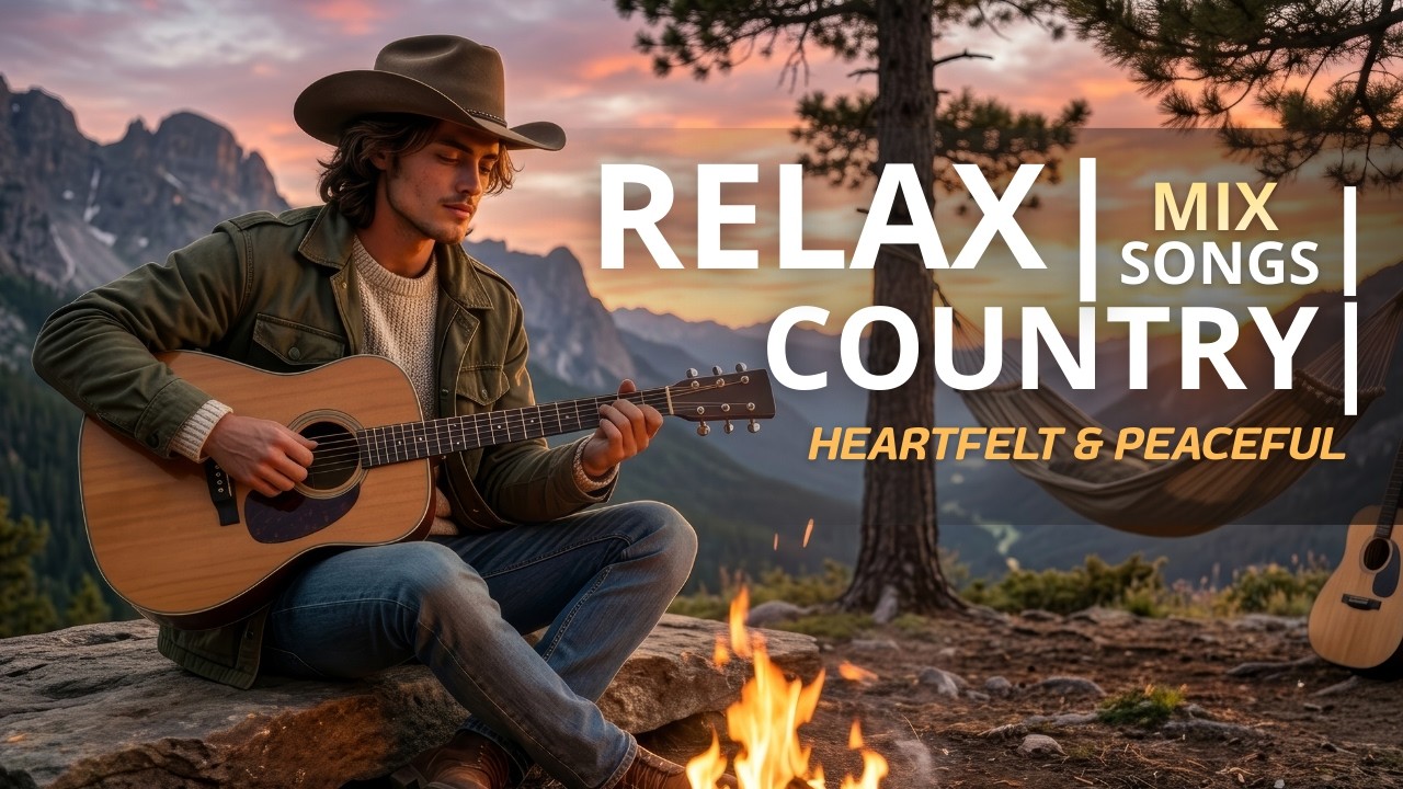 For the tired souls who can't sleep  🍂 Acoustic Country Music ~ Twilight Garden Ambiance