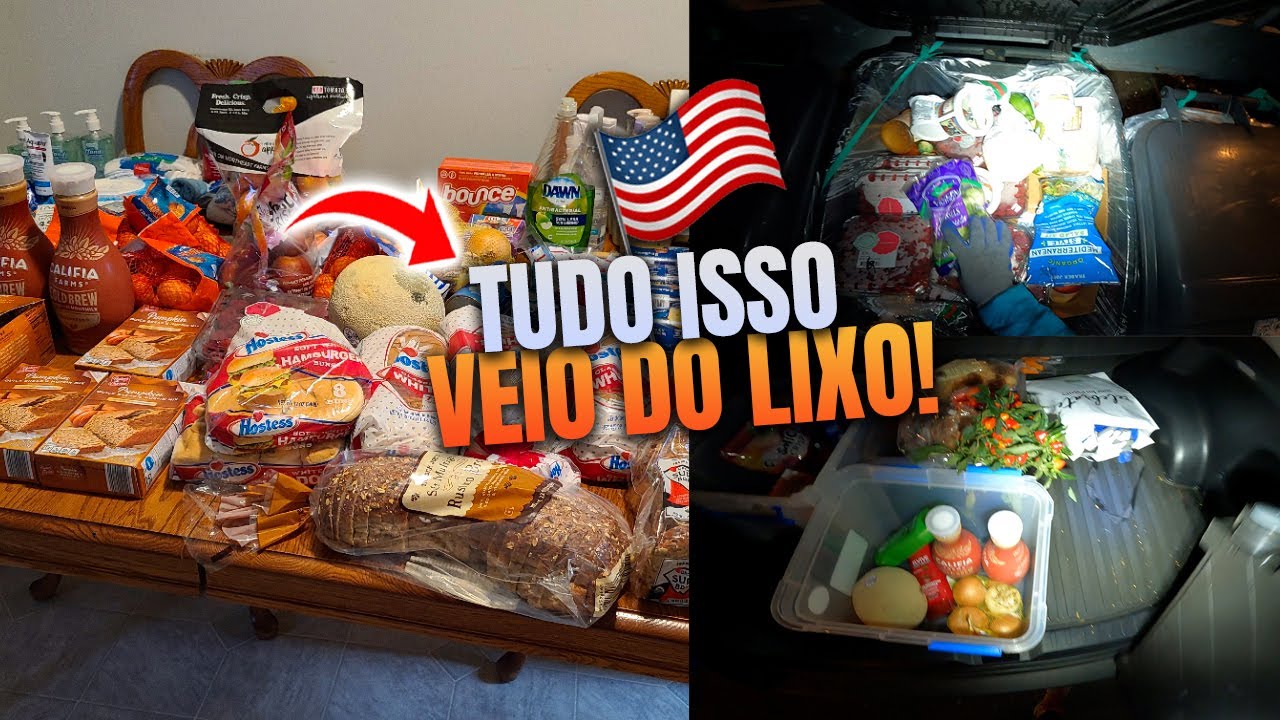 'COMPRINHAS' DA SEMANA NOS DUMPSTERS DOS SUPERMERCADOS nos ESTADOS UNIDOS