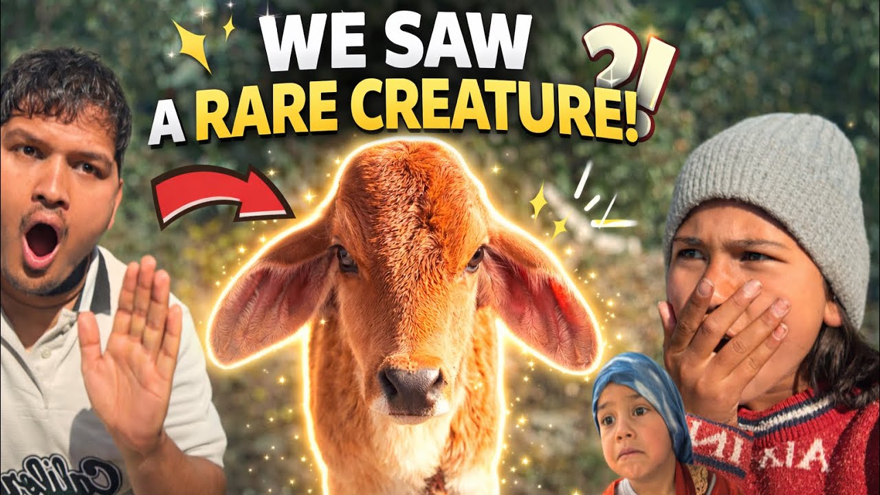 look ! what we found in Uttarakhand Mountains… rare calf 🤯